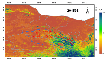 祁连山区域基于 Landsat 反射率数据的月度30m×30m 地表叶面积指数数据（1986-2017）