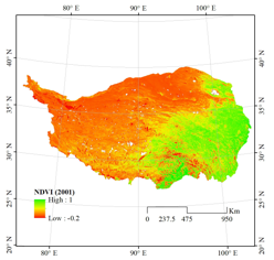 青藏高原NDVI数据集（2001-2020）