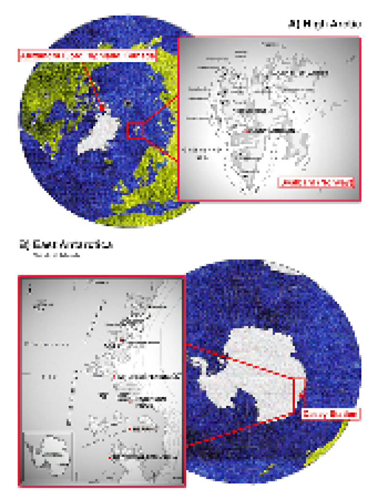 南北极及青藏高原冰川雪和冰里原核微生物分布 V1.0（2010-2018）