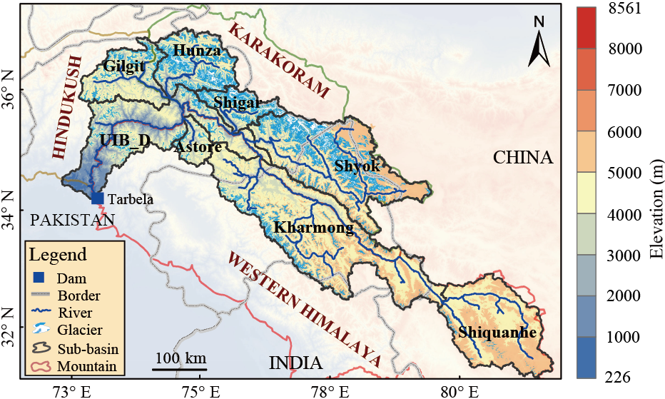 The ice storage in upper Indus River basin using GPR (Ground Penetrating Radar) and GlabTop2 (Glacier Bed Topography version 2) 