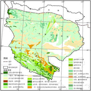 Vegetation map (1:1,000,000) in the Heihe River basin (2001)