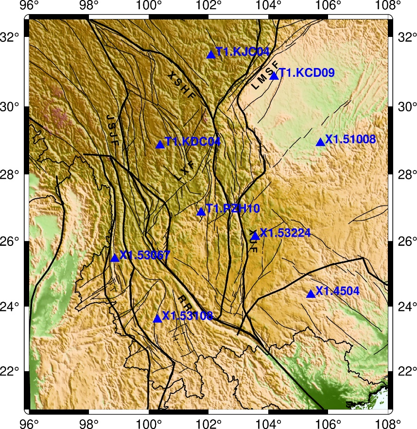 Information of seismic stations in the Sichuan-Yunnan region (2018-2020)