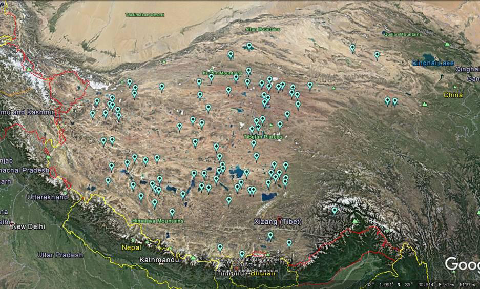 Sounding data of lakes in Qinghai Tibet Plateau (2000,2018)