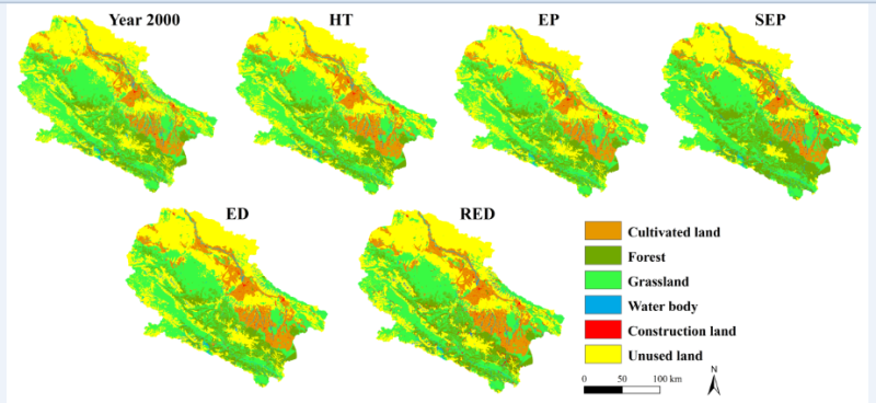 黑河上游土地利用变化情景模拟数据（1986-2030）