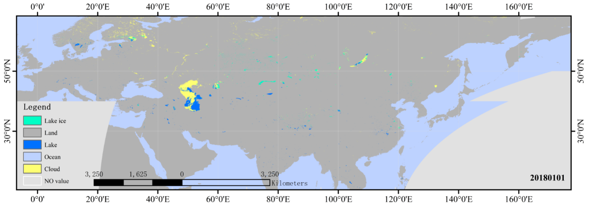 北半球高纬地区中分辨率MODIS河湖冰覆盖度数据集（2002-2018）