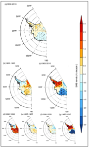 Material balance data on the surface of the West Antarctic ice sheet (1800-2000)