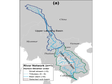 Drainage networks of Lancang-Mekong river basin (flow direction, flow accumulation, river networks)
