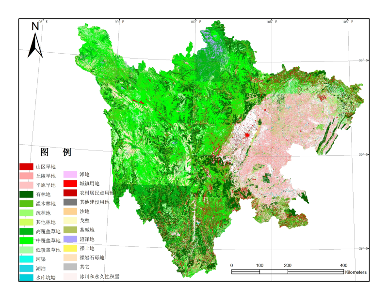 1:100,000 land use dataset of Sichuan province (1995)