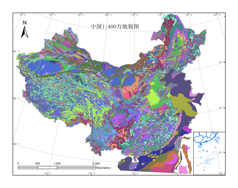 Geomorphological of China 1:4,000,000