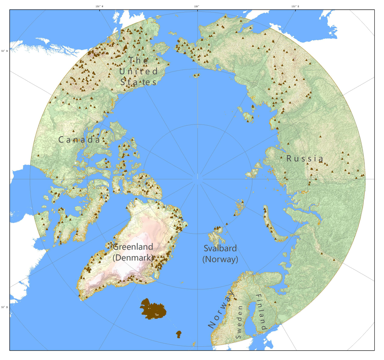 北极1:100万山脉数据集（2014）