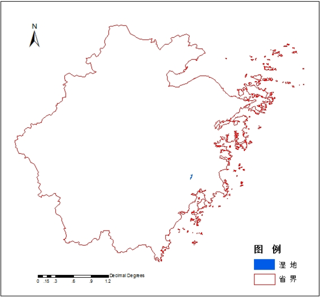1:1 million wetland data of Zhejiang Province