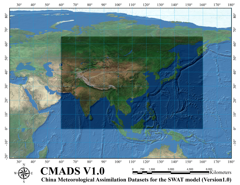 SWAT模型中国大气同化驱动数据集（CMADS V1.0）(2008-2016)