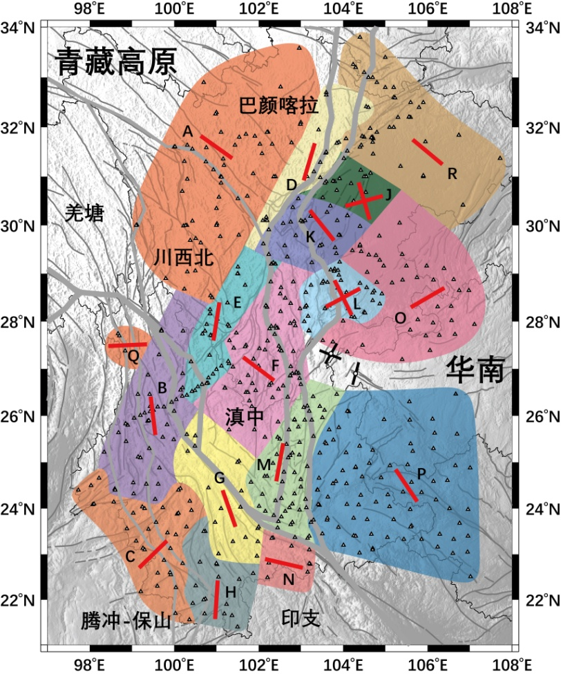 The crustal anisotropic model  beneath the Sichuan-Yunnan region
