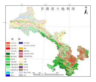 1:100000 landuse dataset of Gansu province (2000)