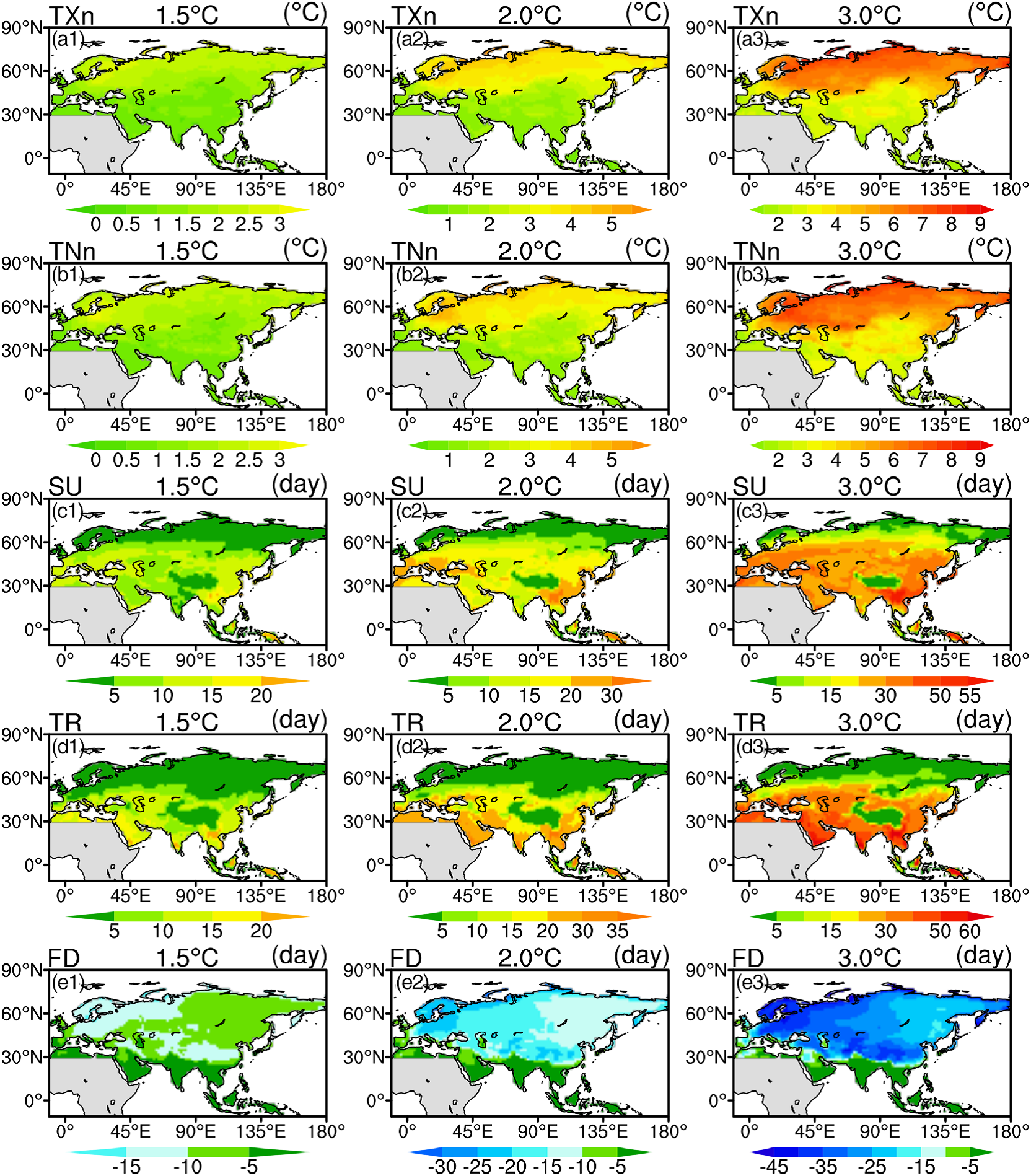 “一带一路”地区极端气温指数预估数据（2020–2100）