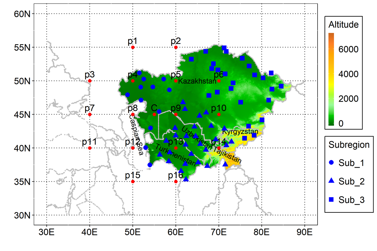 中亚65个台站热浪指数情景预估数据集（2015-2100）