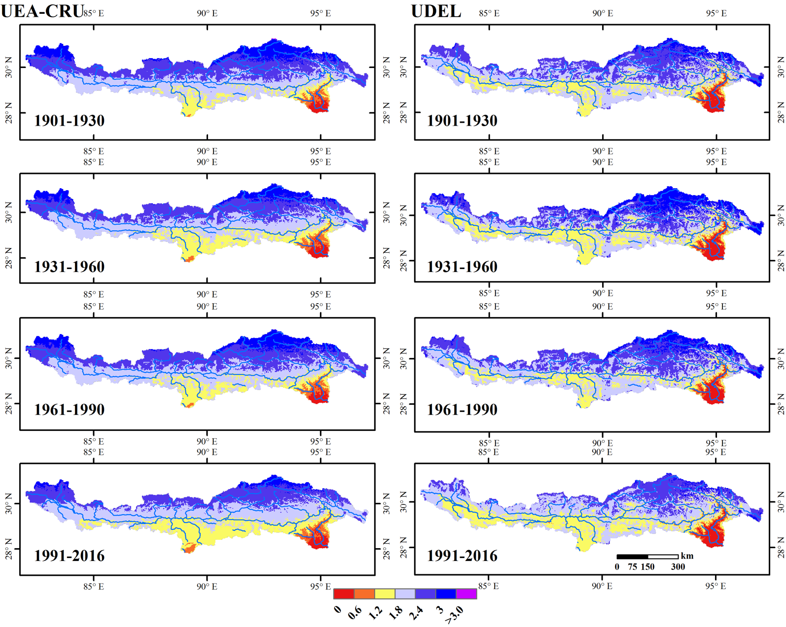 雅鲁藏布江流域土壤冻结深度数据集（1901-2016）