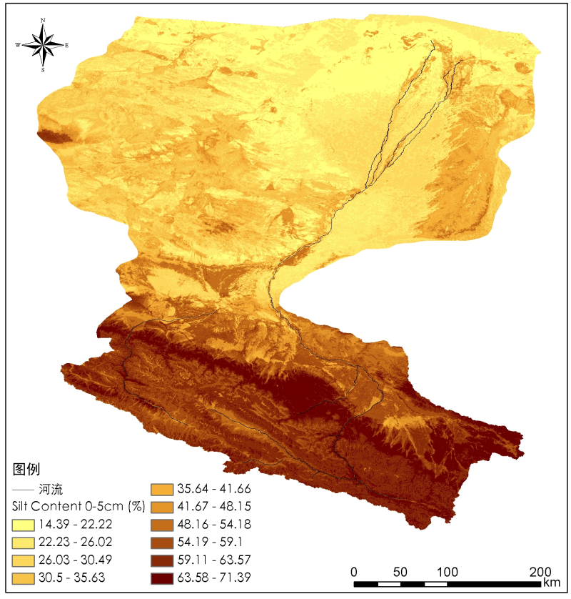 Digital soil mapping dataset of silt content in the Heihe River Basin