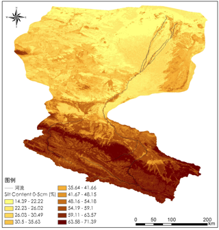 Digital soil mapping dataset of silt content in the Heihe River Basin