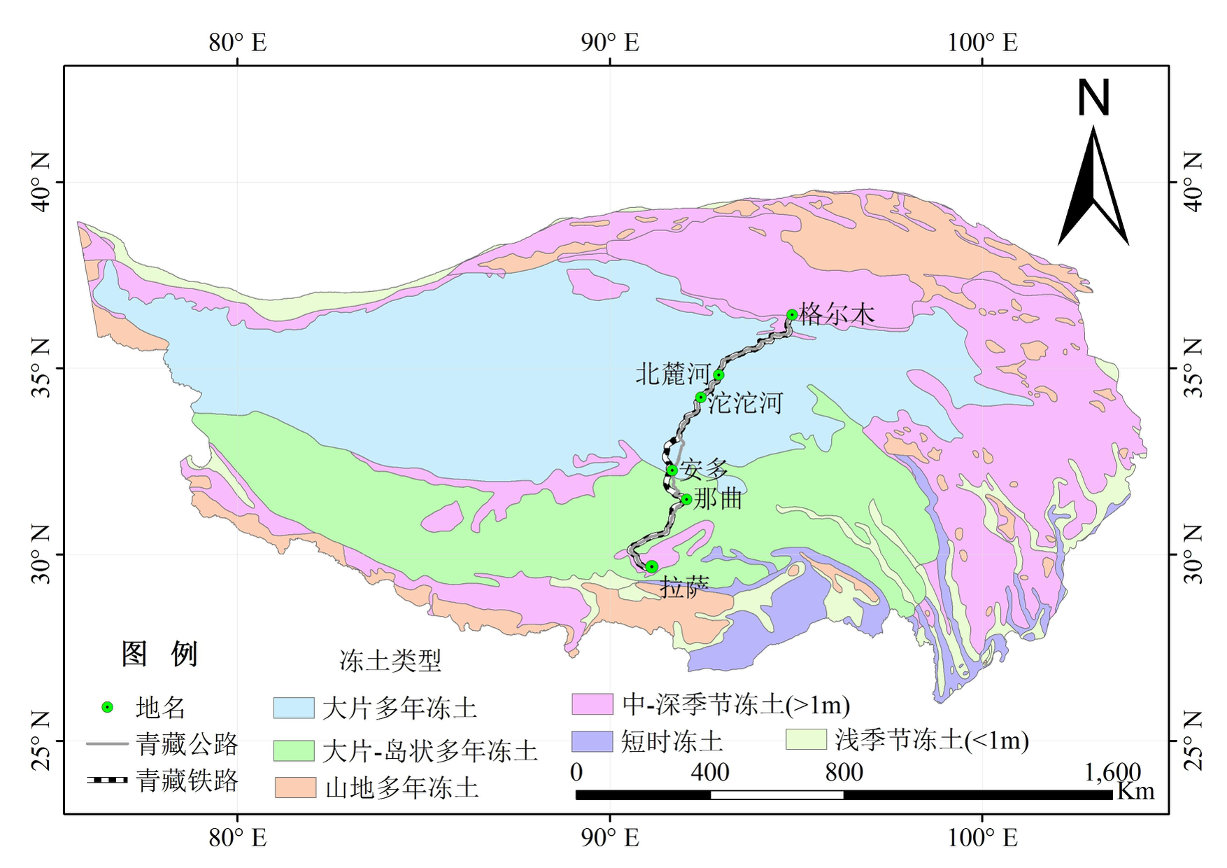 Frozen land temperature monitoring dataset of  Tibet Plateau Beibeihe meteorological station (2017-2018)