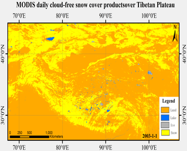 MODIS daily cloud-free snow cover product over the Tibetan Plateau (2002-2015)