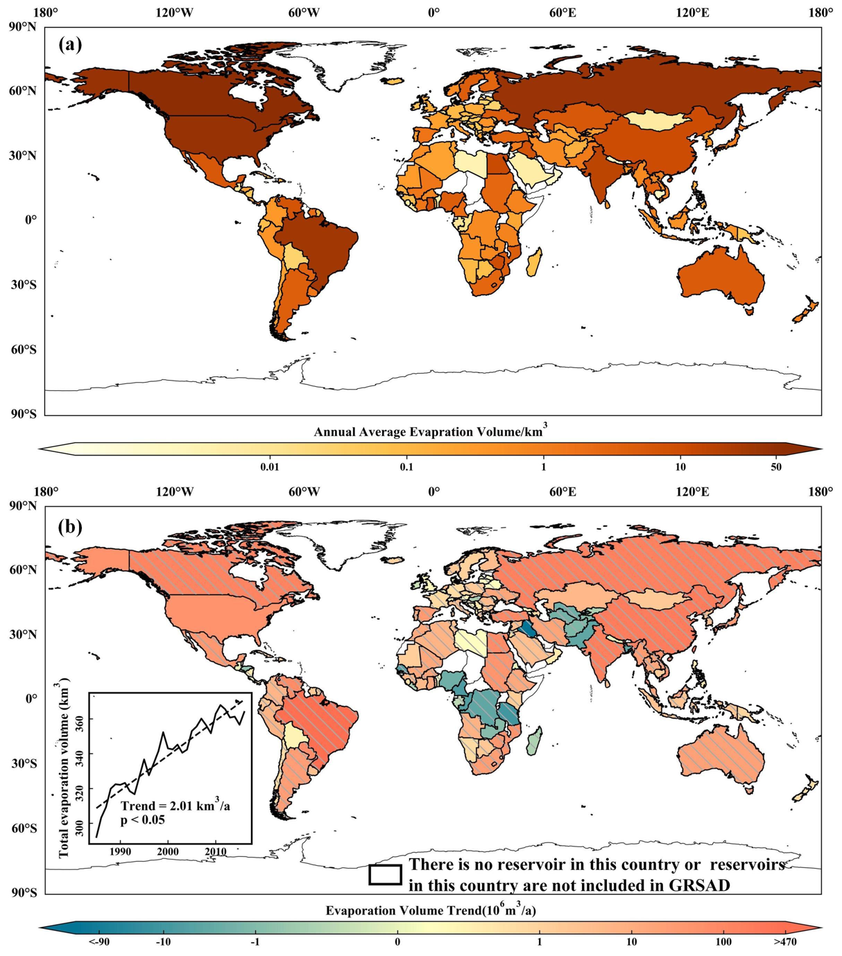 Global large reservoirs  evaporation dataset (1985-2016)