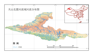 天山北麓诸河流域河流分布数据集（2000）