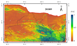 祁连山区域基于 Landsat 反射率数据的月度30m×30m 地表植被覆盖度数据（2018）