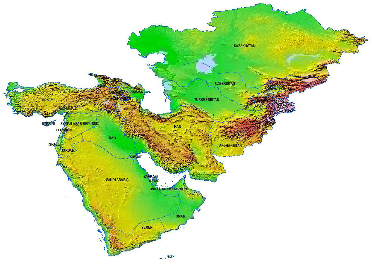 中亚-西亚地区资源环境基础地理数据集