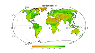 全球0.05度MODIS均一化植被指数（2001-2016）