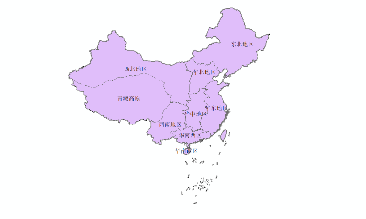 中国八大地理分区（2019）