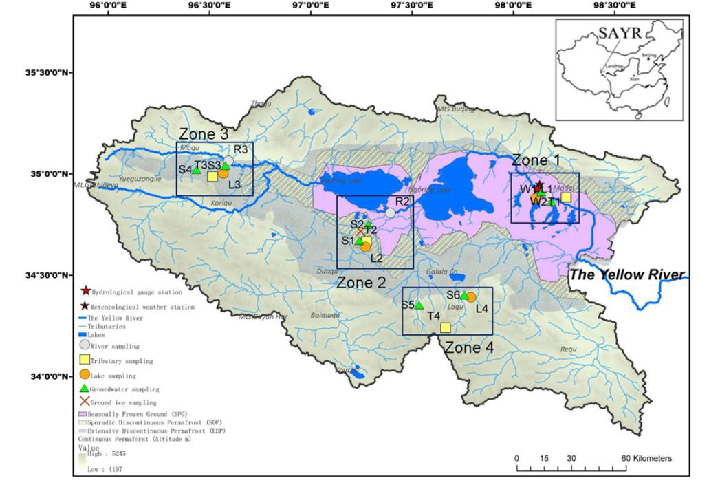 Runoff analysis of the source area of the Yellow River (2014-2016)
