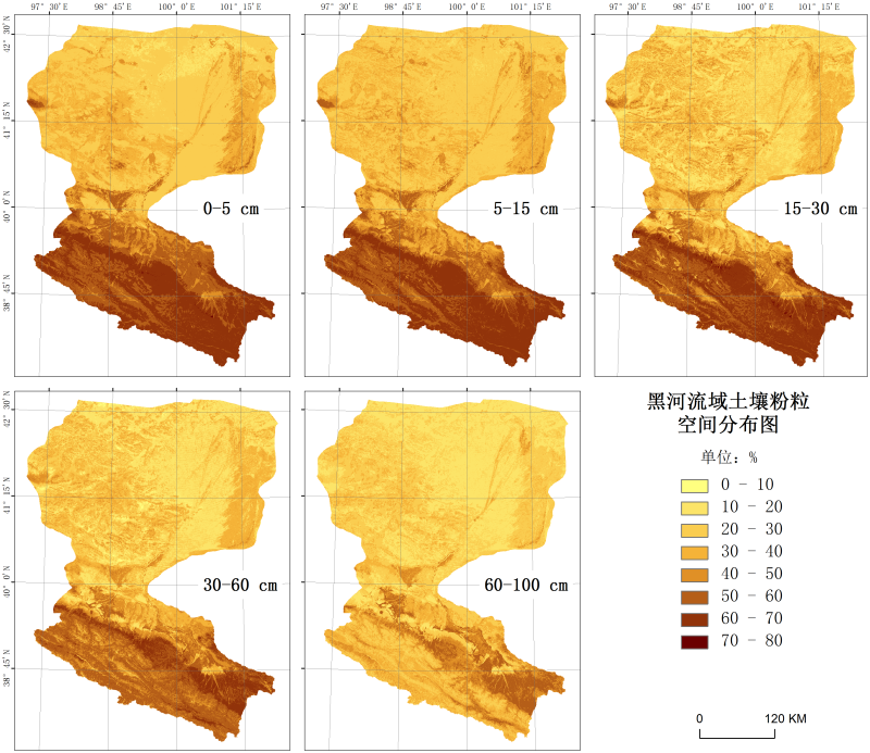 Digital soil mapping dataset of soil texture in the Heihe river basin (2012-2014)