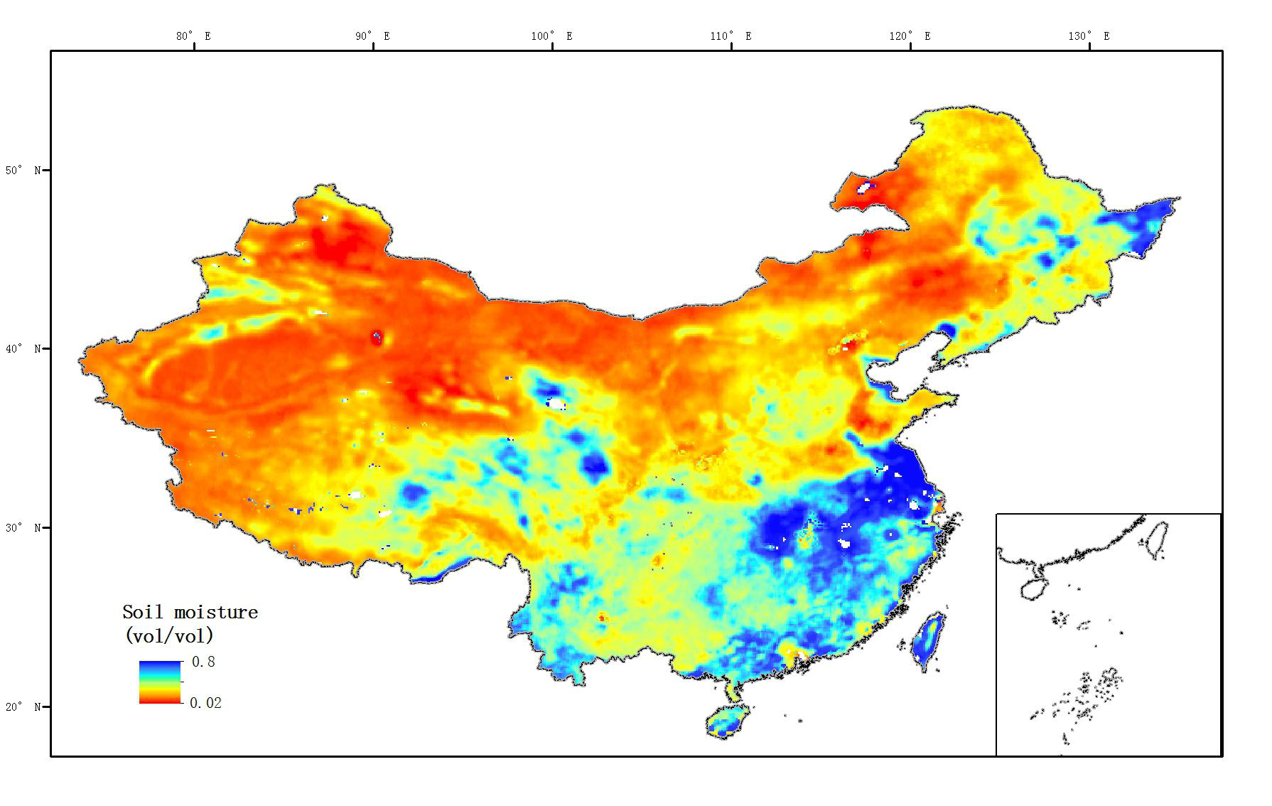 中国1千米分辨率逐日全天气地表土壤水分数据集（2003-2019）