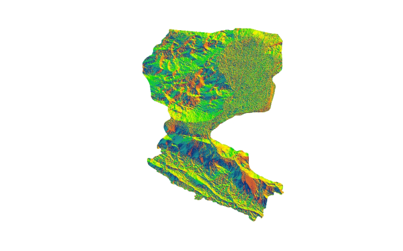 Elevation geomorphology slope direction of Heihe river  (2013-2016)