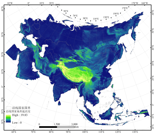 Dataset of relief degree of land surface in the Green Silk Road