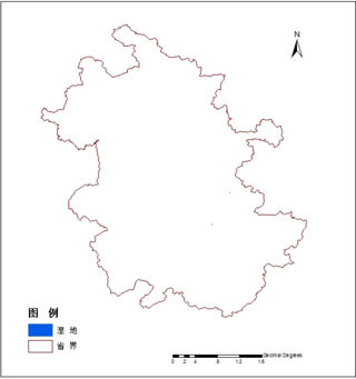 安徽省1:100万湿地数据（2000）