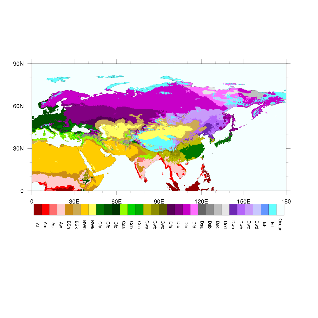 泛第三极气候类型指数（Koppen Geiger）数据集（1986-2010）