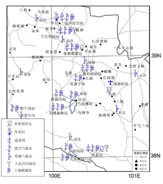WATER: Dataset of observations at the regional meteorological stations of Zhangye (2008-2009)