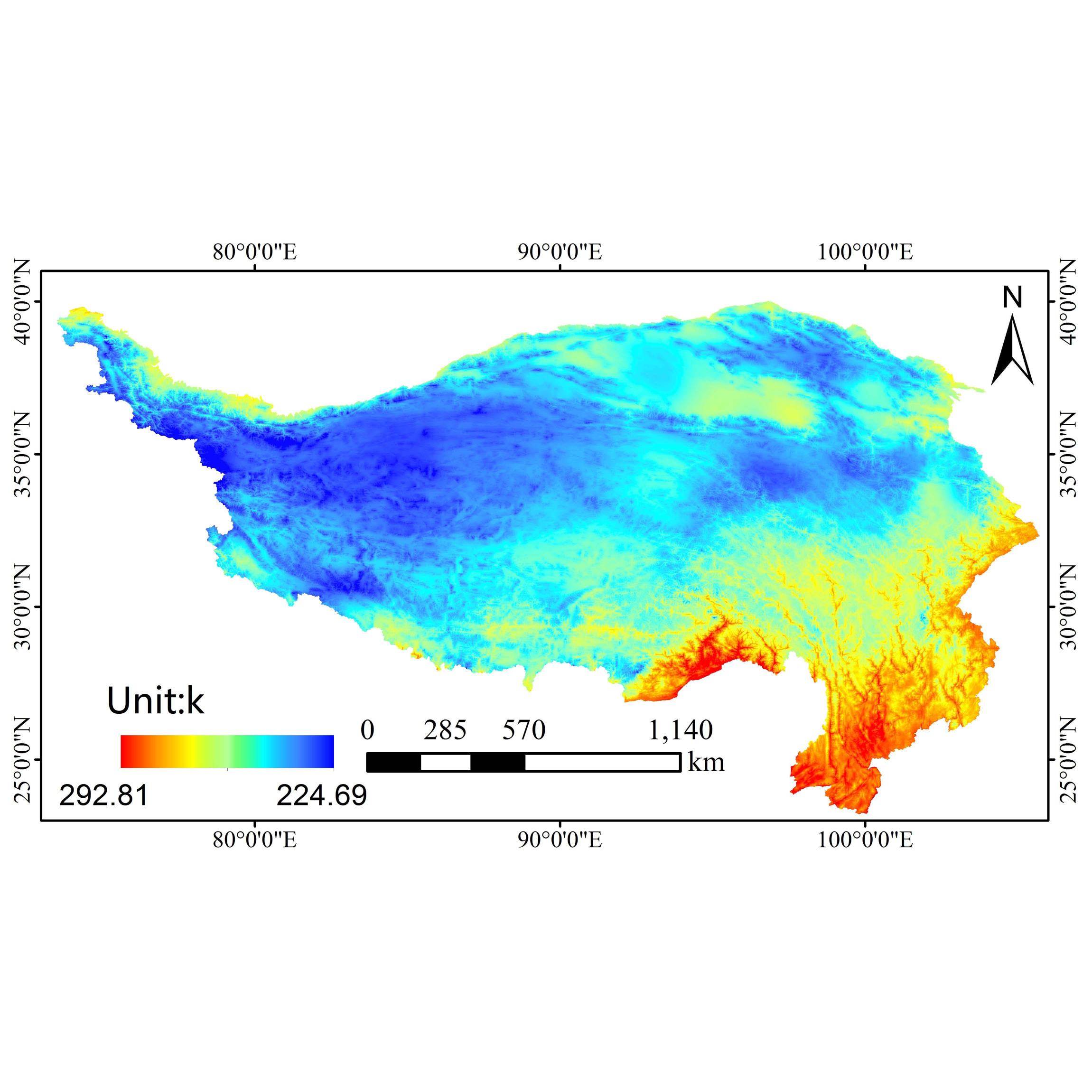 青藏高原0.01°空间分辨率近地表气温数据集（1979-2018）