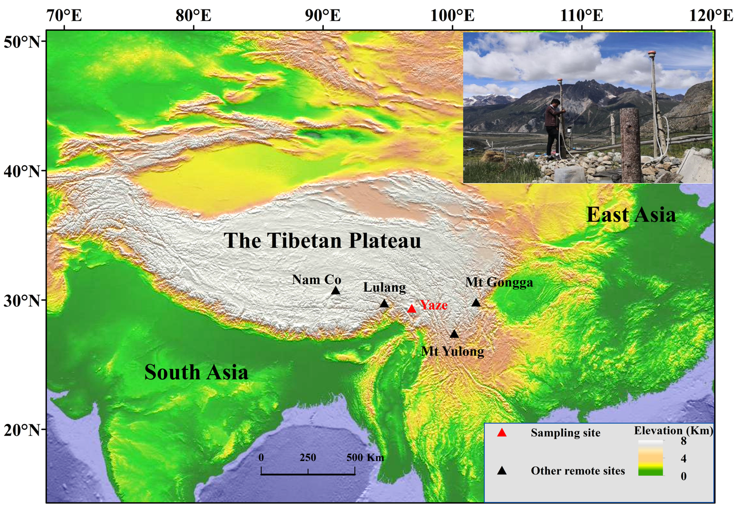 青藏高原东南部偏远站点（然乌）气溶胶元素数据（2019-2020）
