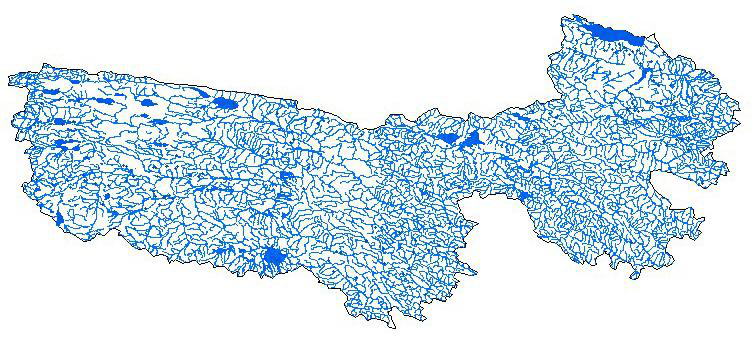 River networks dataset at 1:1000 000 in Sanjiangyuan region (2017)
