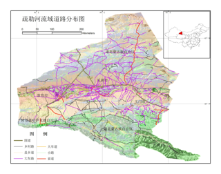 疏勒河流域1:25万道路分布数据集（2000）