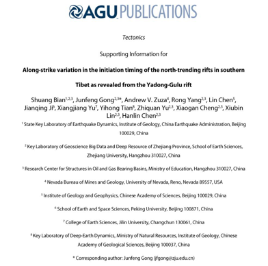 Supporting information for the paper "Along-strike variation in the initiation timing of the north-trending rifts in southern Tibet as revealed from the Yadong-Gulu rift"