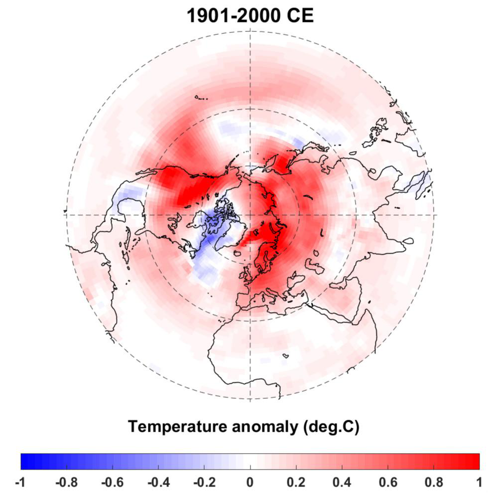 Northern Hemispheric annual near-surface temperature during the past millennium