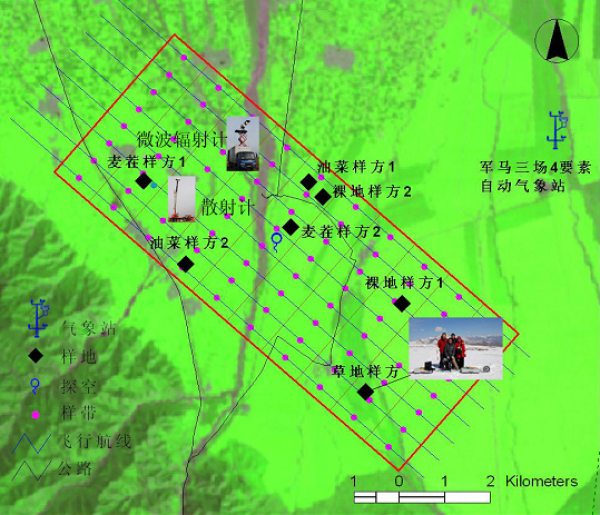 WATER: Dataset of ground truth measurements synchronizing with MODIS in the Biandukou foci experimental area on Mar. 14, 2008