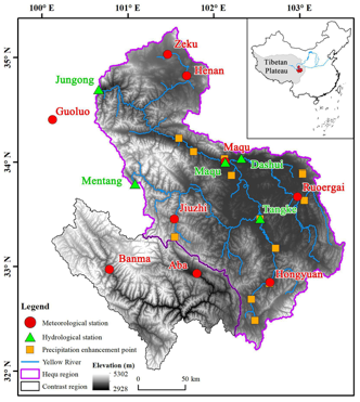 Data set of water balance elements in the source of the Yellow River and Qilian Mountains