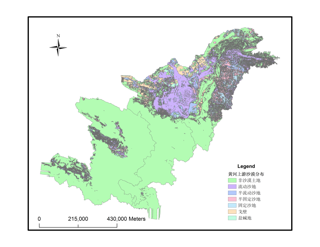 黄河上游1:10万沙漠分布地图集（2000）