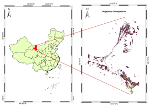 Modeling results of vegetation transpiration in the middle and lower Heihe River Basin at the north of Qilian Mountains (2001-2015)