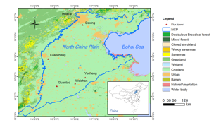 Spatiotemporally continuous evapotranspiration data set across the North China Plain during 2008‒2019 using TSEB and data fusion (2008-2019)